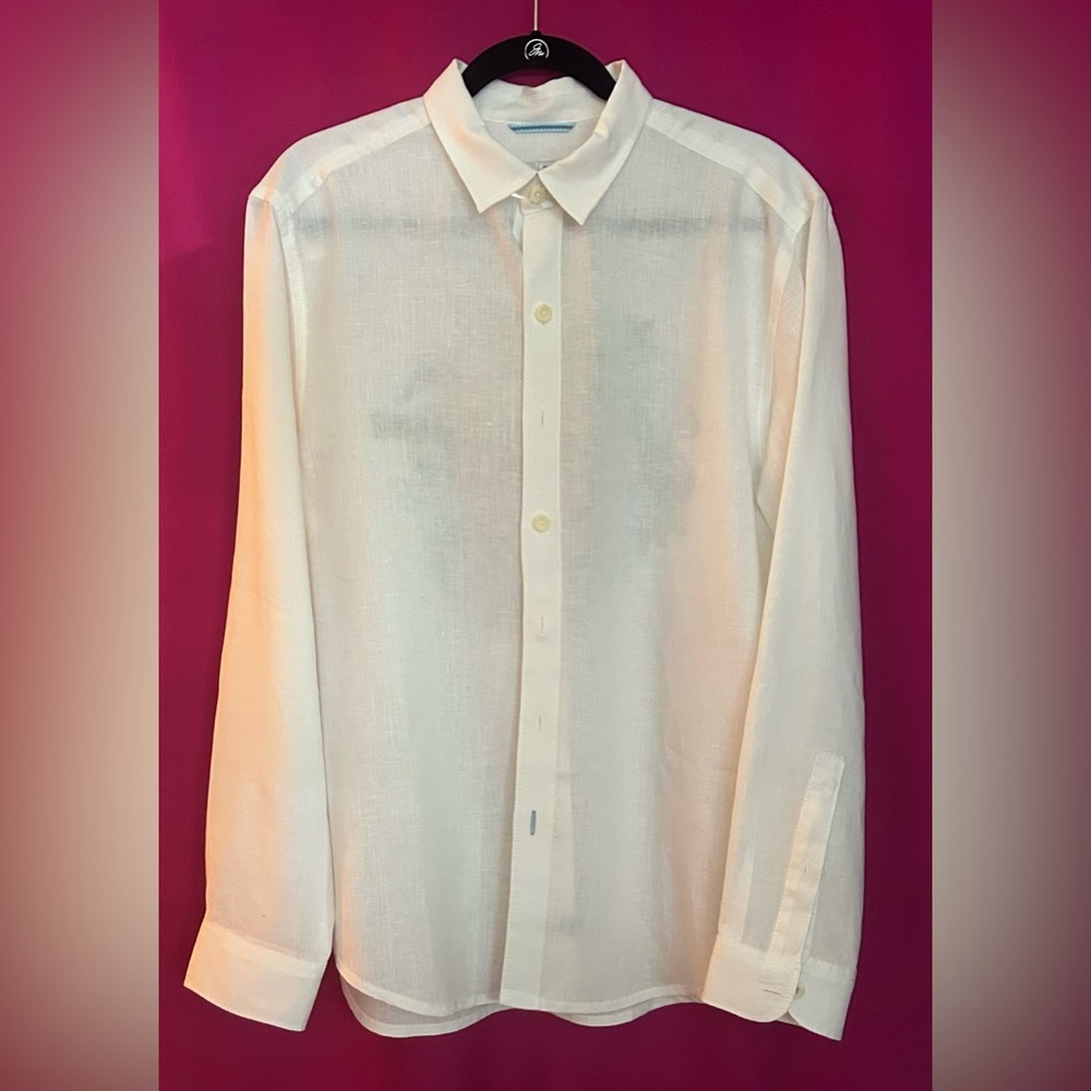 Tommy Bahana 100% Linen Embroidered Shirt - Picture 2 of 3